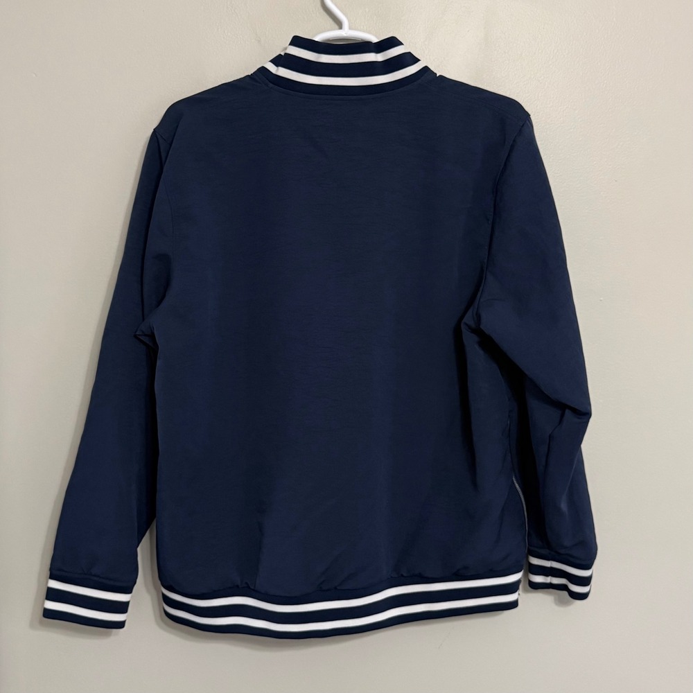 Nike Mens XL Howard University Bison Full Zip Blue Fleece Bomber Jacket - Picture 3 of 9